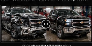 Sample collision repair before and after